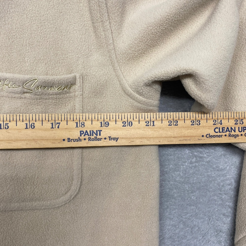 Pacsun Shirt Mens Small Beige Fleece Jacket Shacket Button Up Outdoor - Picture 4 of 8